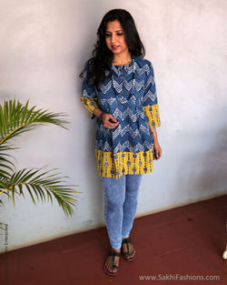 EE-S31239 Indigo Kurthi Top