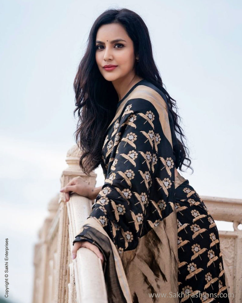 EE-S31248 Black Resham Chanderi