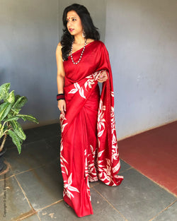 EE-S27840 Red Batik Sari
