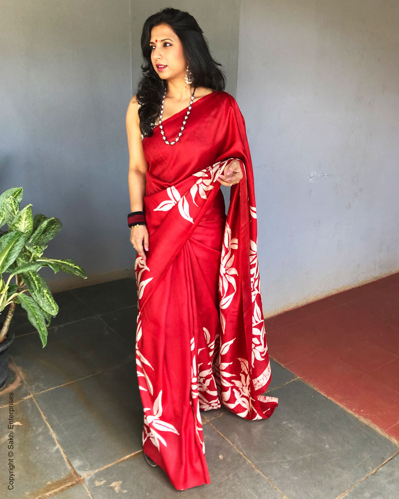 EE-S27840 Red Batik Sari