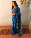 EE-S25424 Blue Peacock Kanchi
