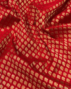 BL-F31013 Red Brocade Fabric