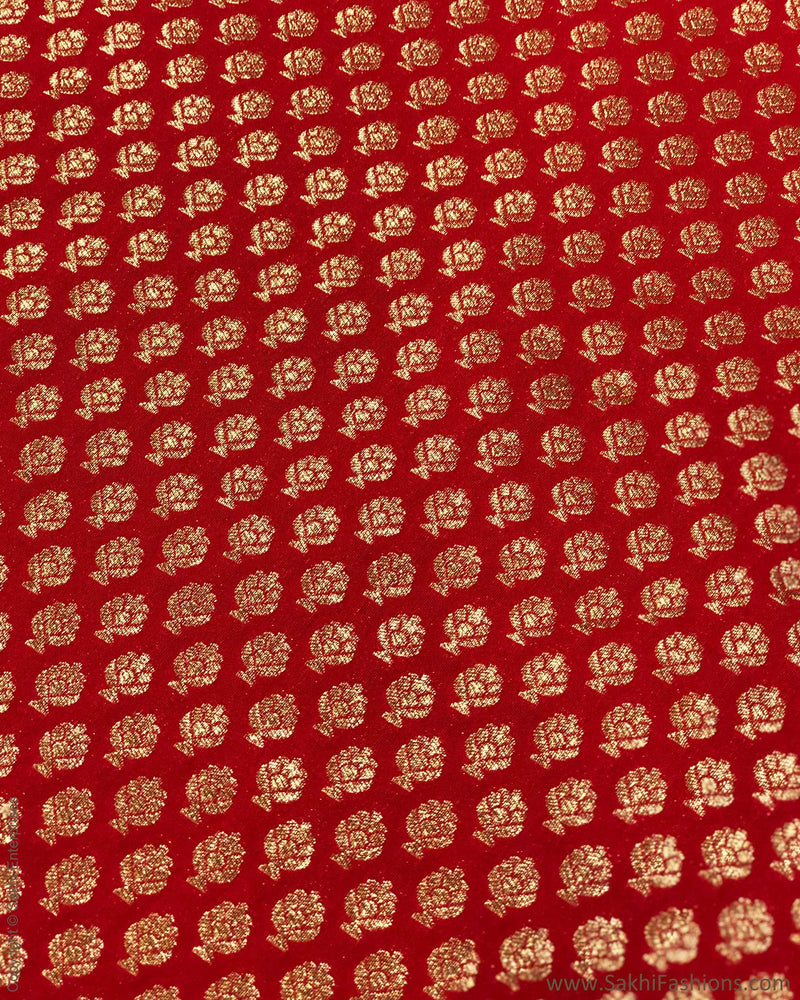 BL-F31013 Red Brocade Fabric