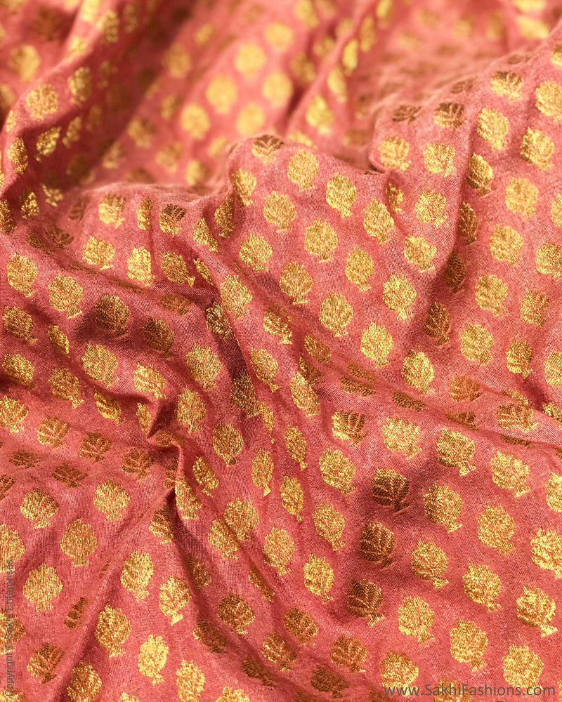 BL-F31016 Peach Brocade Fabric