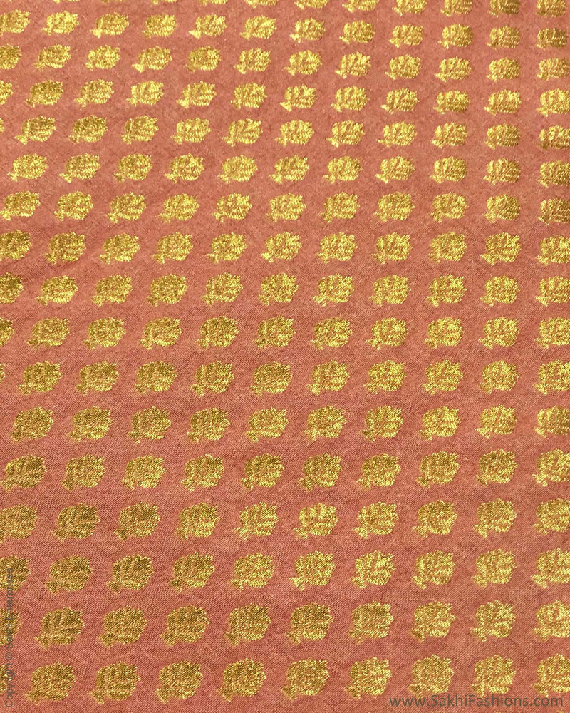 BL-F31016 Peach Brocade Fabric
