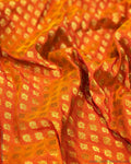 BL-F31015 Orange Brocade Fabric