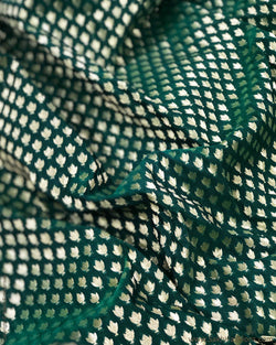 BL-F31017 Green Brocade Fabric