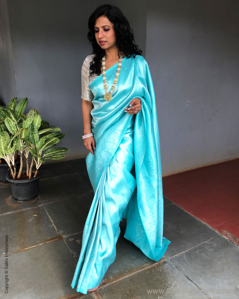 EE-S31301 Blue Banarsi Saree