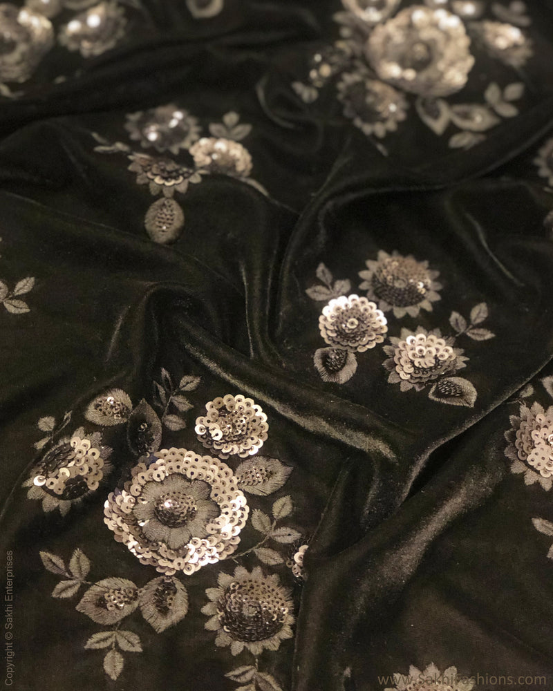 BL-F32048 Black Velvet Fabric