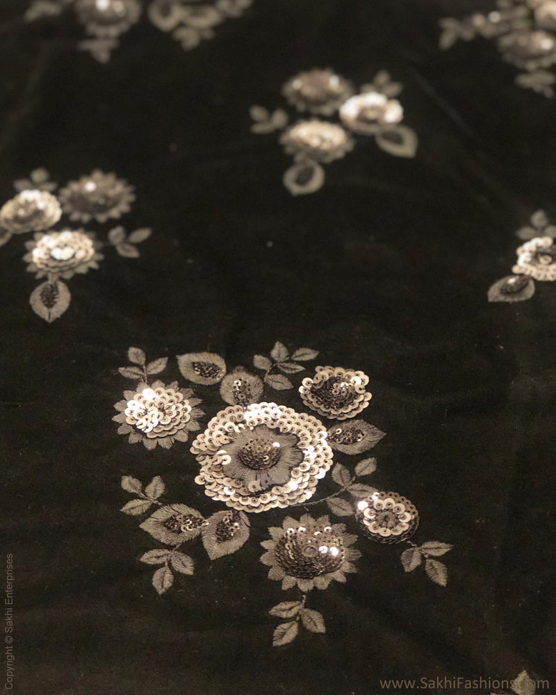 BL-F32048 Black Velvet Fabric