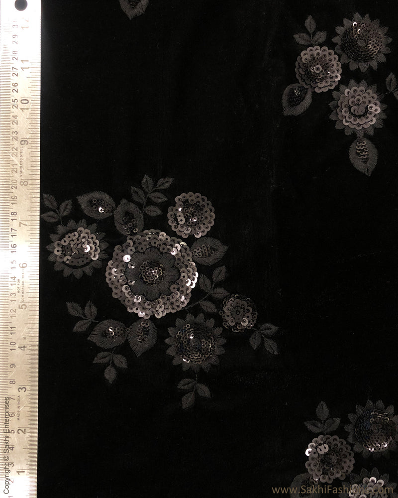BL-F32048 Black Velvet Fabric