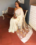 EE-S31168 Cream Pearl Matka Saree