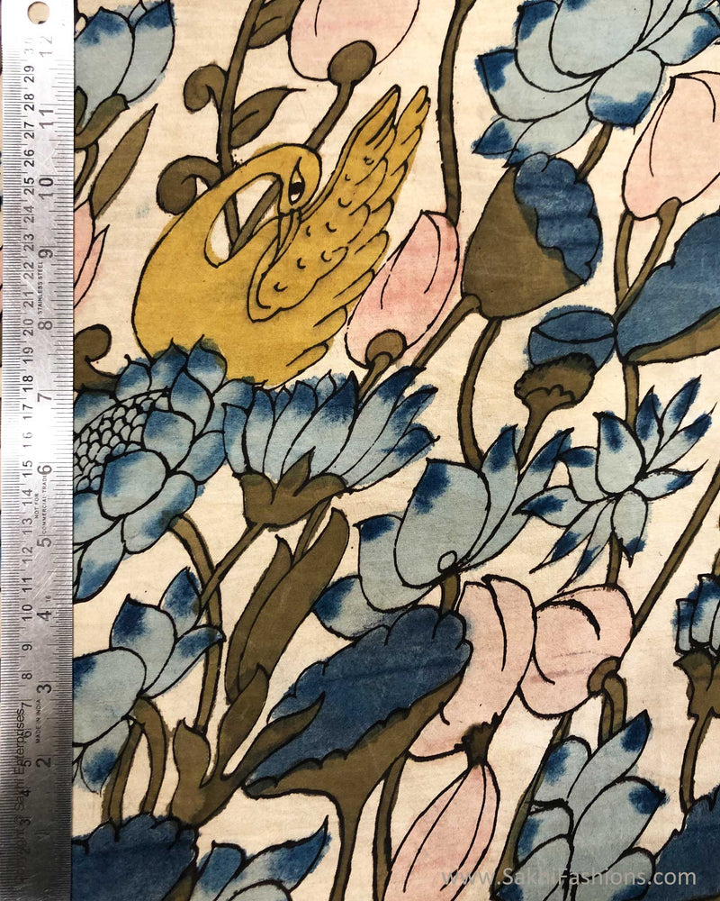 BL-F32302 Cream Silk Kalamkari