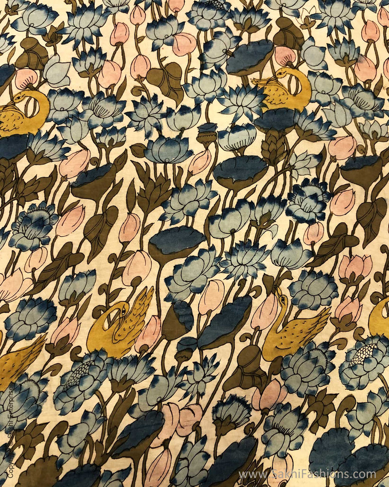 BL-F32302 Cream Silk Kalamkari