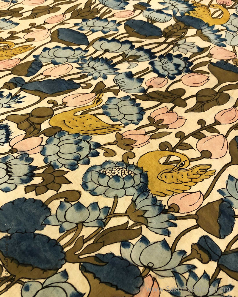 BL-F32302 Cream Silk Kalamkari