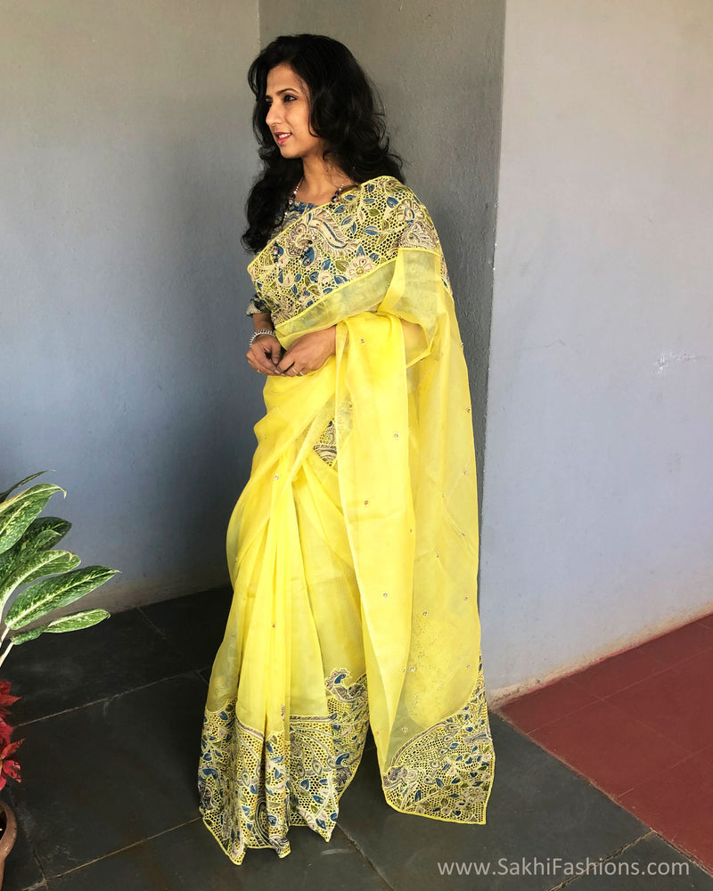 EE-S31892 Lemon Kalam Cutwork