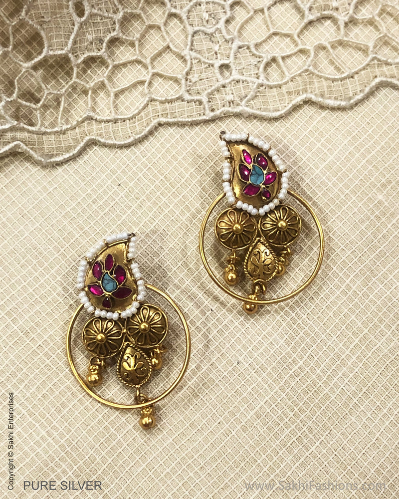ASDS-30579 Silver Pearl Earrings