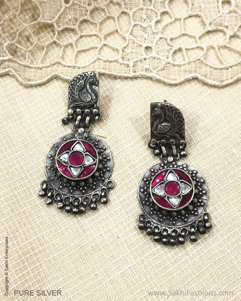 ASDS-30580 Silver Long Earring