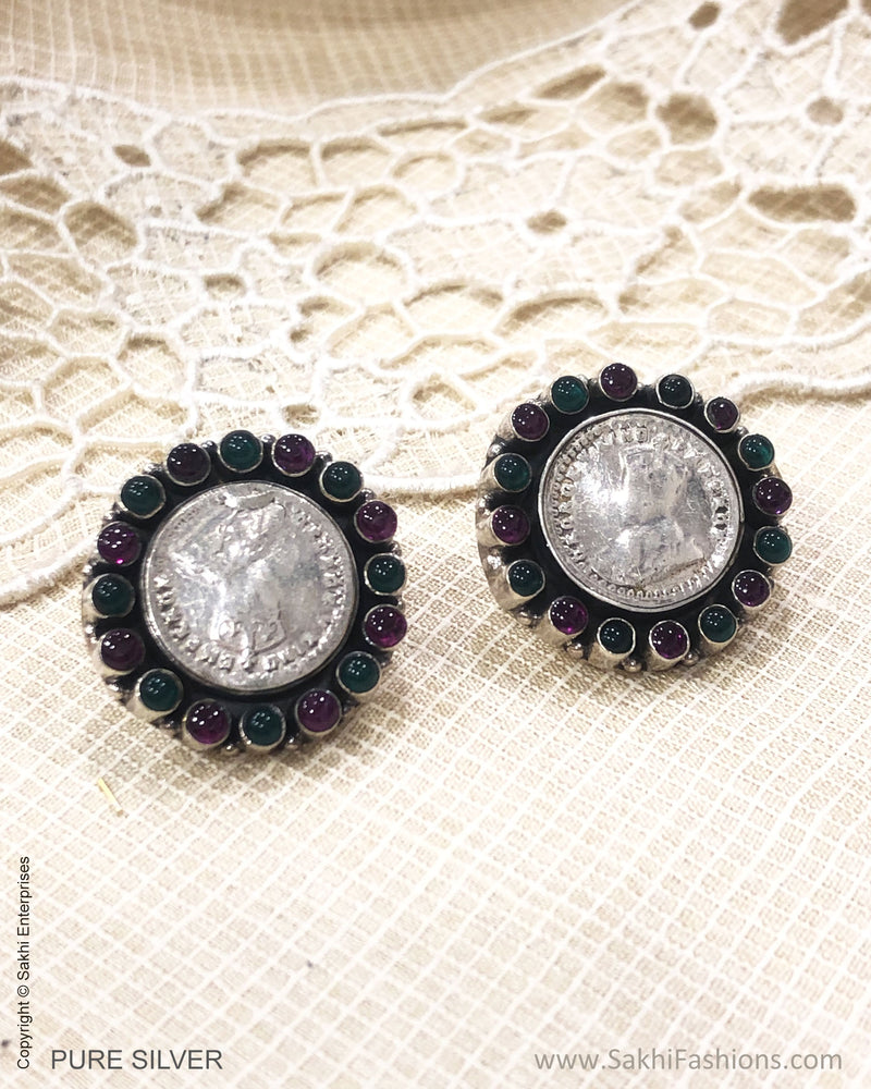 ASDS-30617 Coin Silver Earring