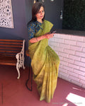 EE-S32058 Green Matka sari