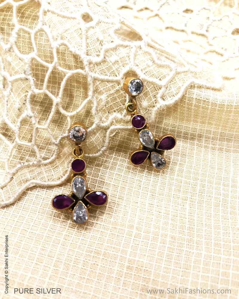 ASDS-30608 Silver Red Earring
