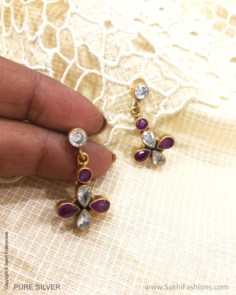 ASDS-30608 Silver Red Earring