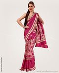SR-0592 - Pink & Beige Pure Tussar Silk Saree