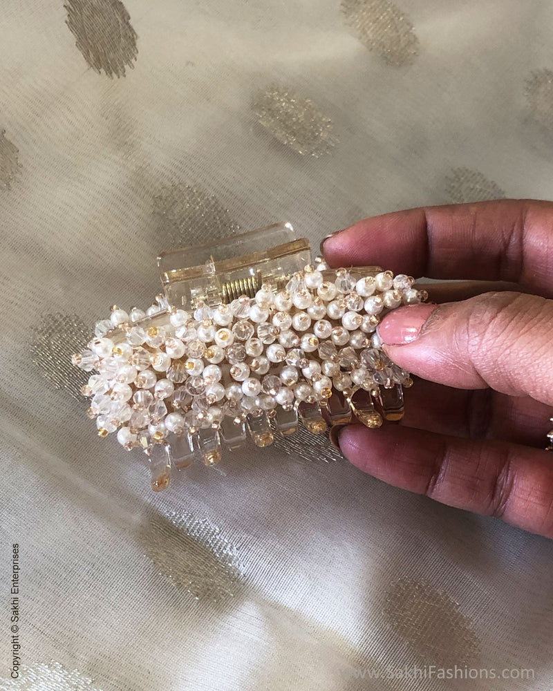 AX-S34215 Cream Crystal clip
