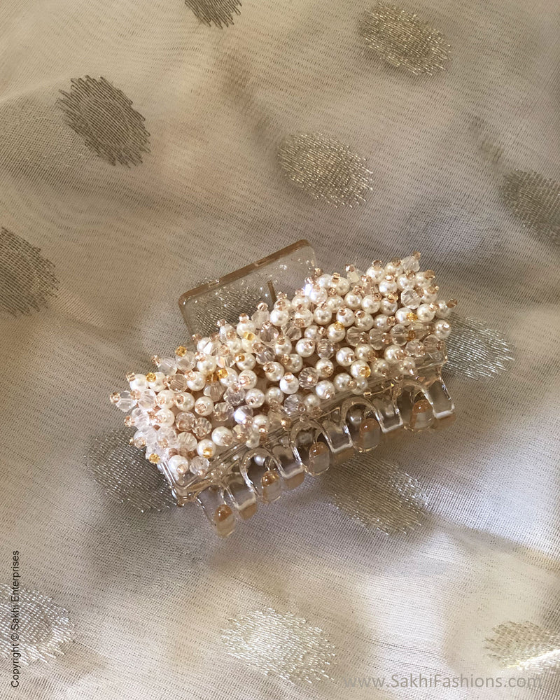 AX-S34215 Cream Crystal clip