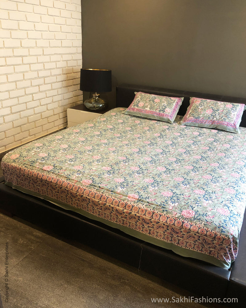 DP-S34399 Blockprinted BedSheet