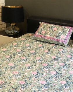 DP-S34399 Blockprinted BedSheet