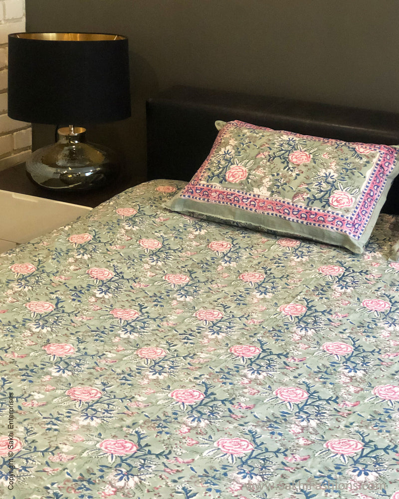 DP-S34399 Blockprinted BedSheet