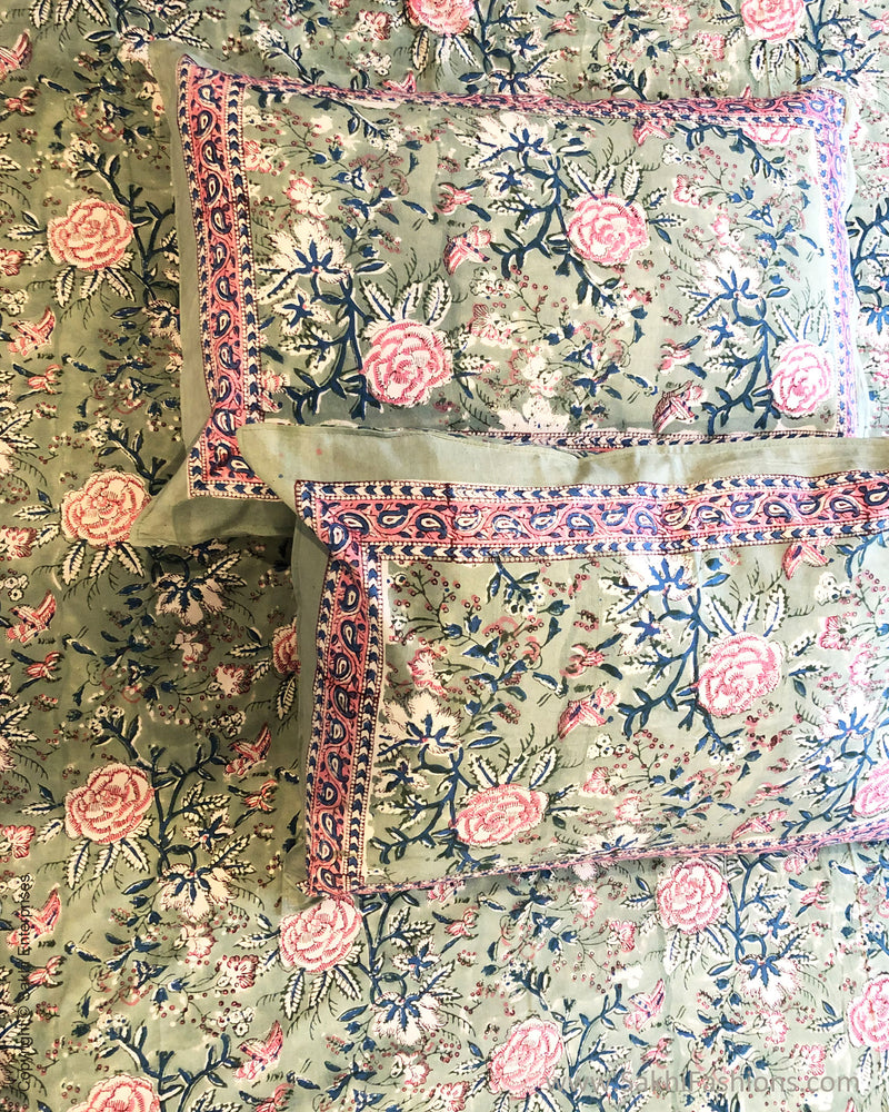 DP-S34399 Blockprinted BedSheet