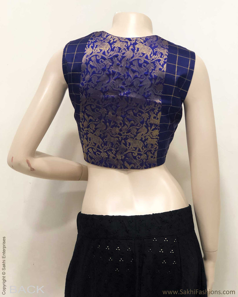 BL-F22873 Blue Kanchi RBlouse