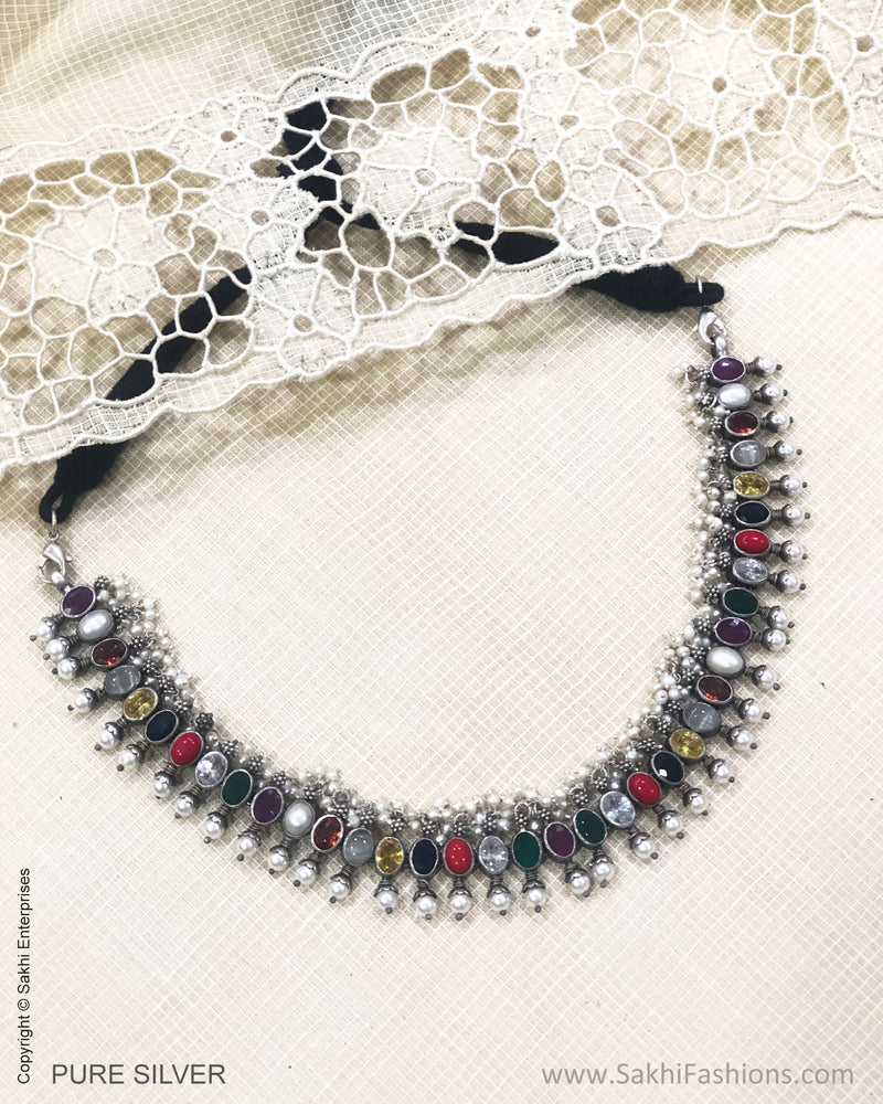 ASDS-35063 Silver Navrathan Mala