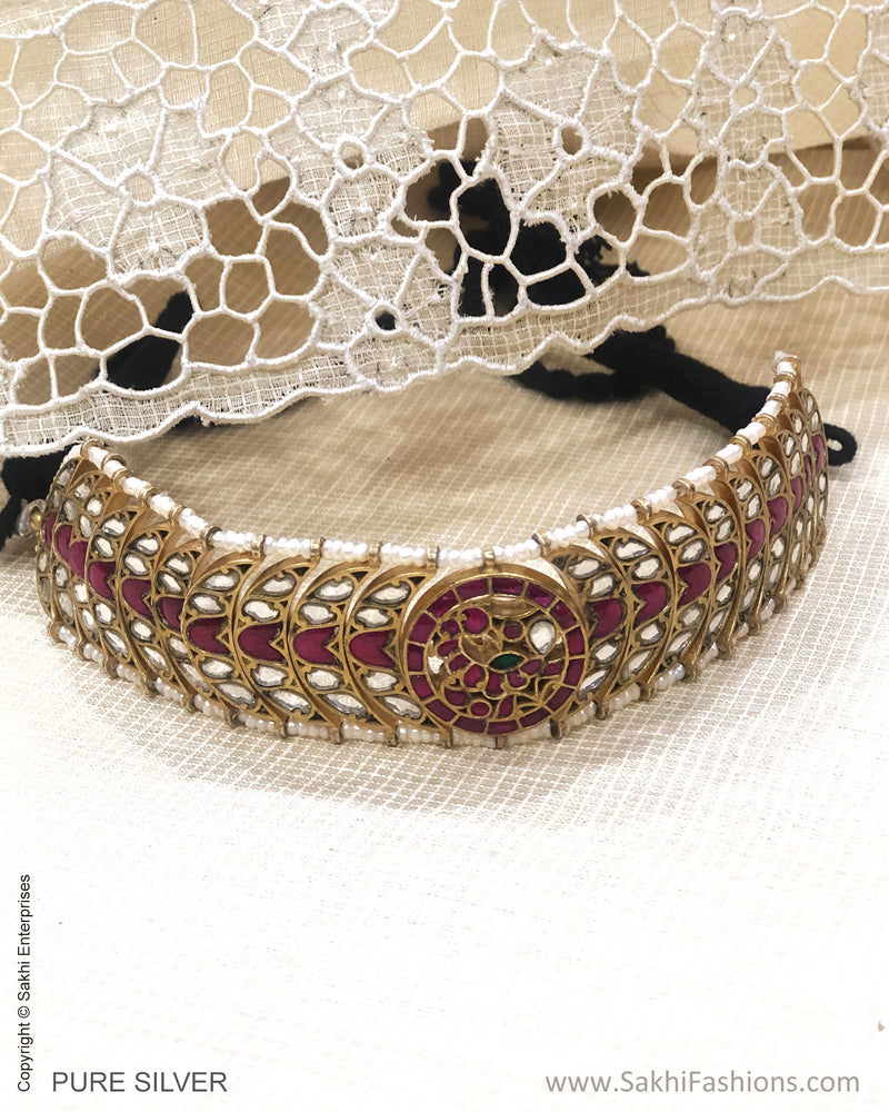 ASDS-35049 Silver Choker Mala