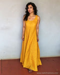 EE-S34104 Yellow Jaquard Dress