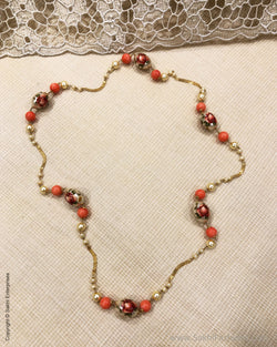 AGDR-5812 Peach Gold Mala