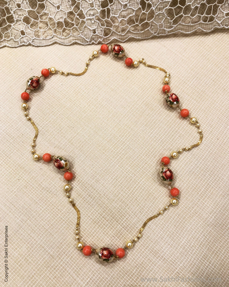 AGDR-5812 Peach Gold Mala
