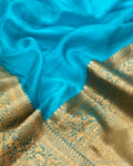 DP-S35092 Blue Faux Banarsi