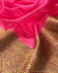 DP-S35097 Peach Faux Banarsi