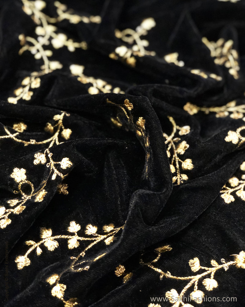 BL-F28942 Black Velvet Fabric