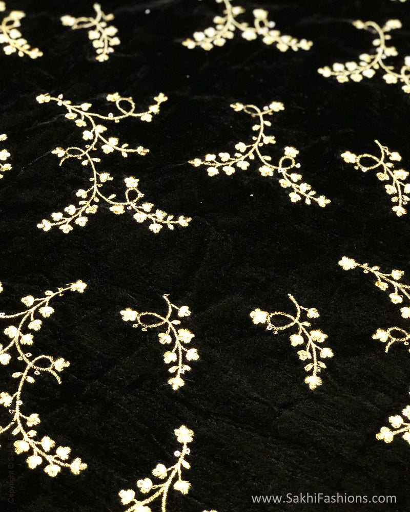 BL-F28942 Black Velvet Fabric