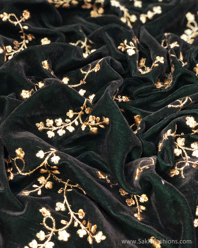 BL-F28943 Green Velvet Fabric