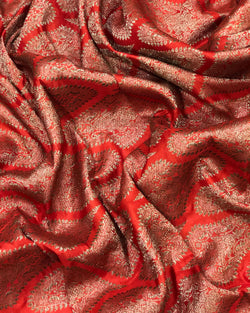 BL-F35264 Red Banarsi BlouseF