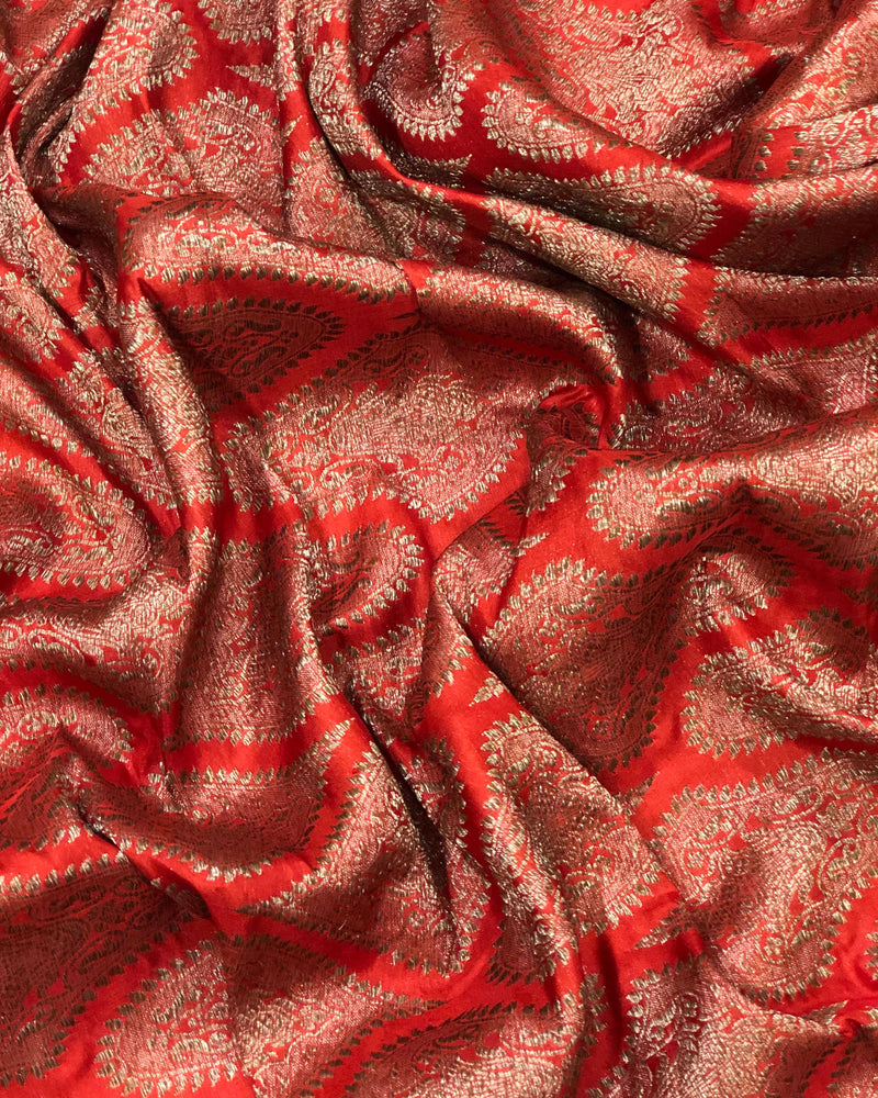 BL-F35264 Red Banarsi BlouseF
