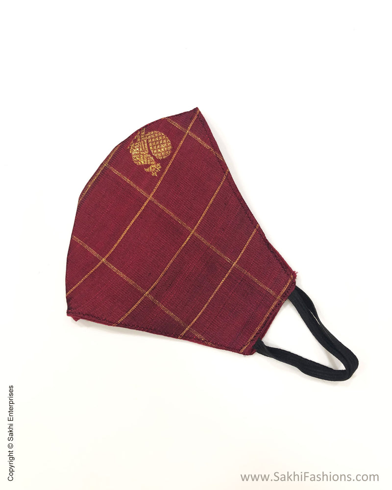 E-MSK10092 Maroon Kanchi mask
