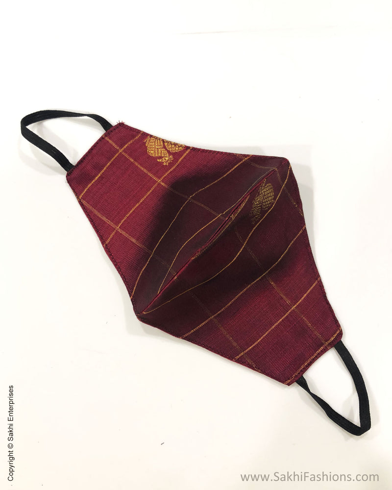 E-MSK10092 Maroon Kanchi mask