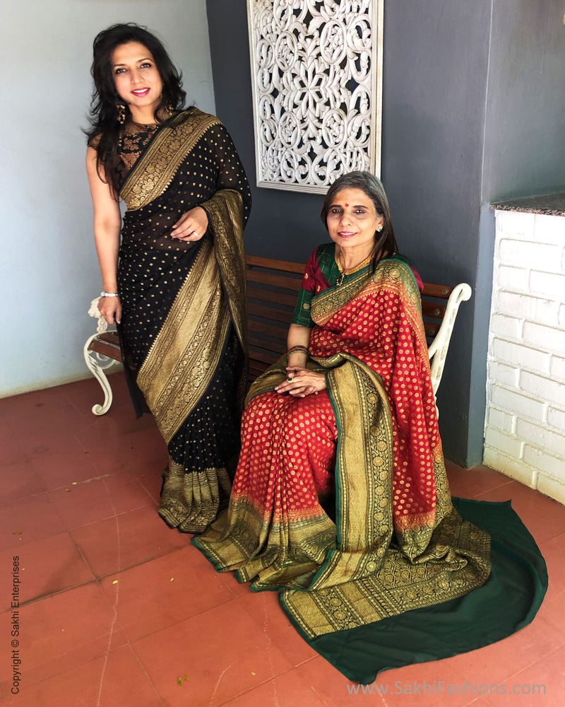 EE-S2137B Black Banarsi Georgette