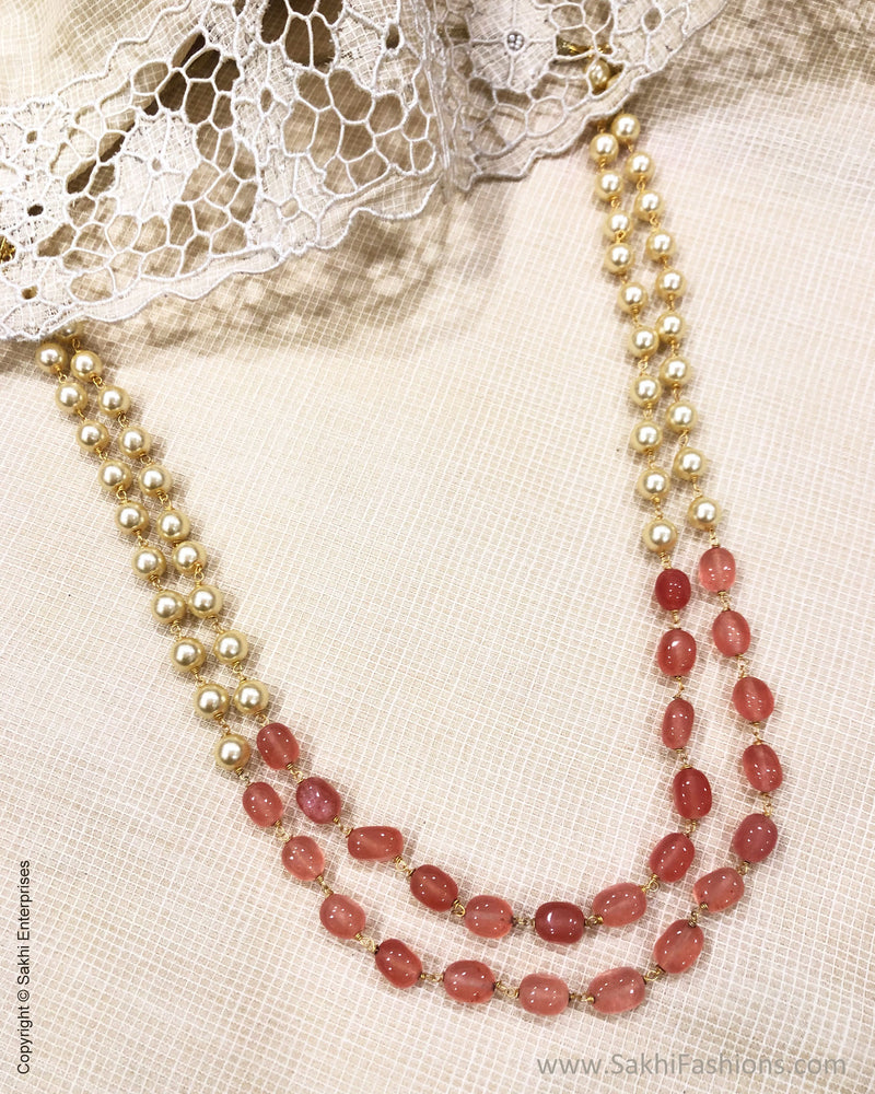 AJDS-38404 Peach Pearl Mala